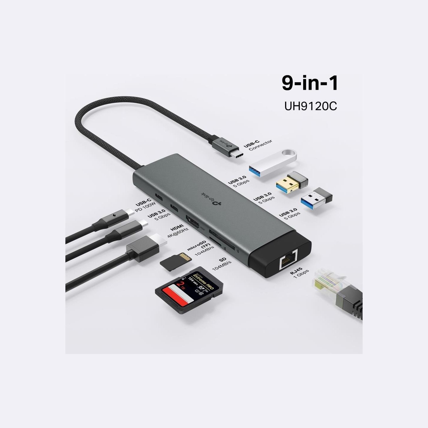 Tp-Link I/O HUB USB-C 9PORT/UH9120C TP-LINK