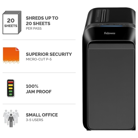 Fellowes SHREDDER POWERSHRED LX221/BLACK 5050401 FELLOWES