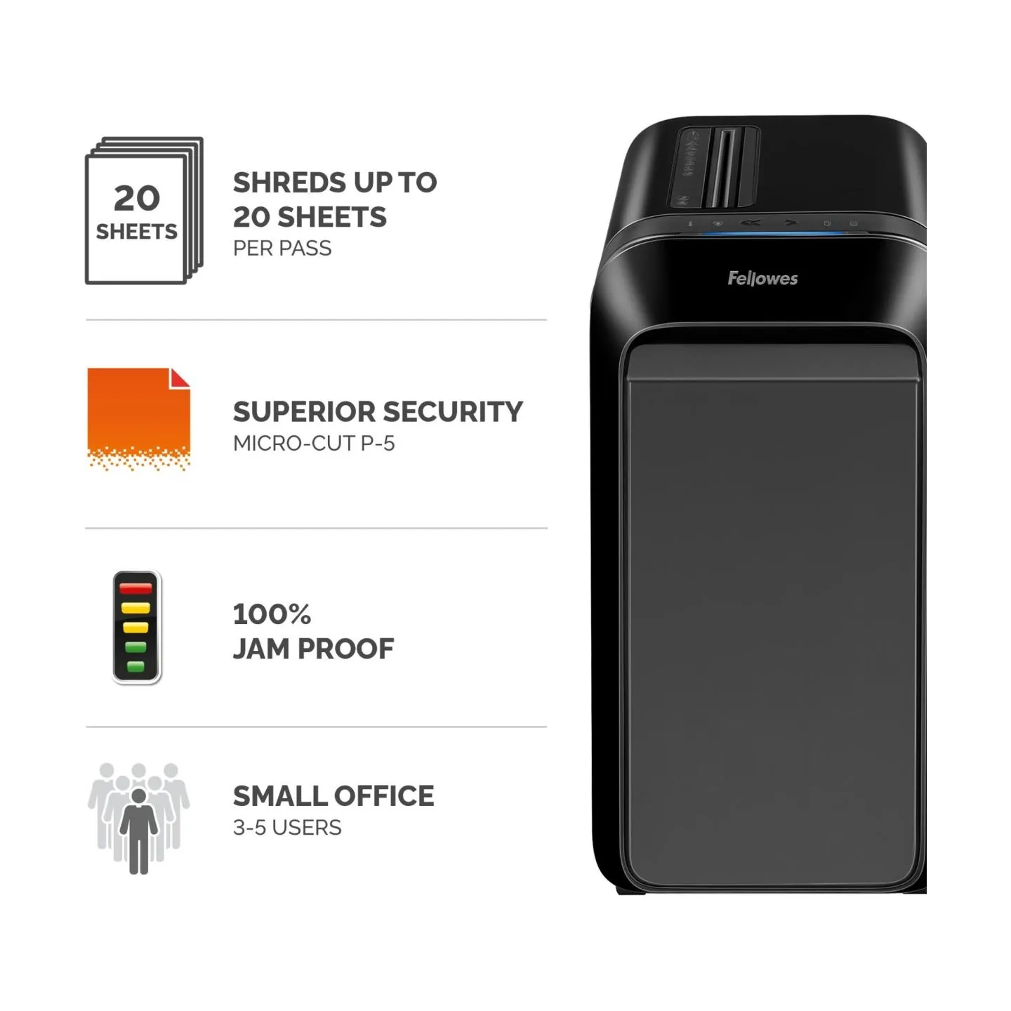 Fellowes SHREDDER POWERSHRED LX221/BLACK 5050401 FELLOWES