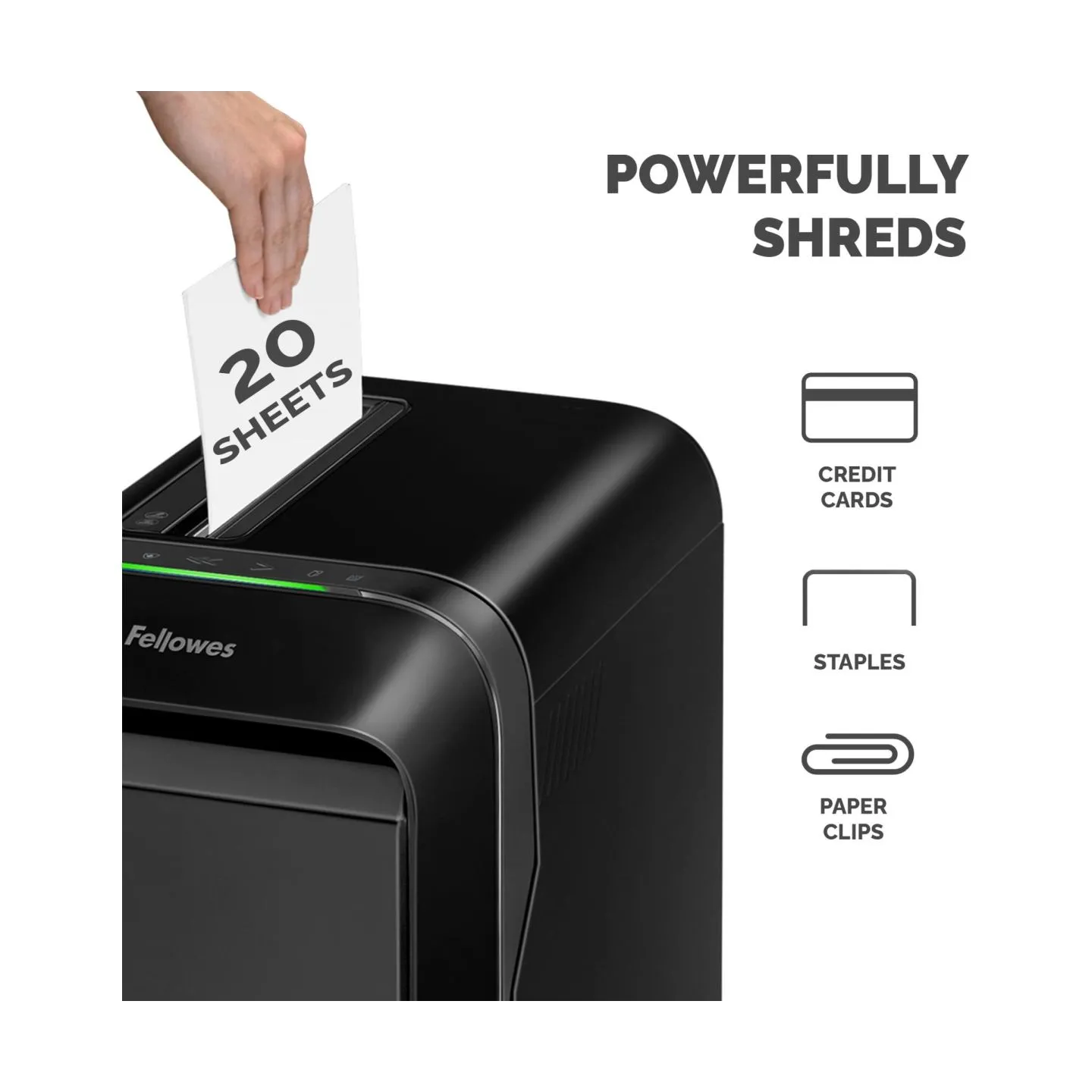 Fellowes SHREDDER POWERSHRED LX221/BLACK 5050401 FELLOWES