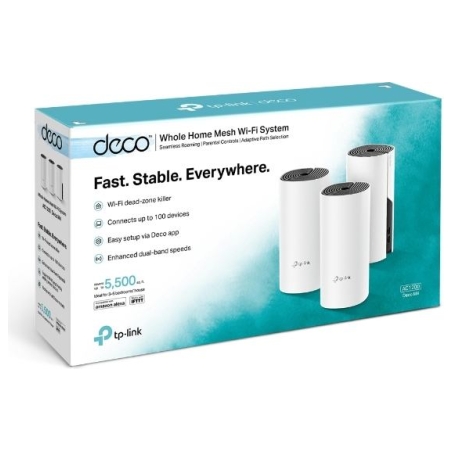 Tp-Link | Whole Home Mesh WiFi System | Deco M4 (3-Pack) | 802.11ac | 300+867 Mbit/s | 10/100/1000 Mbit/s | Ethernet LAN (RJ-45)