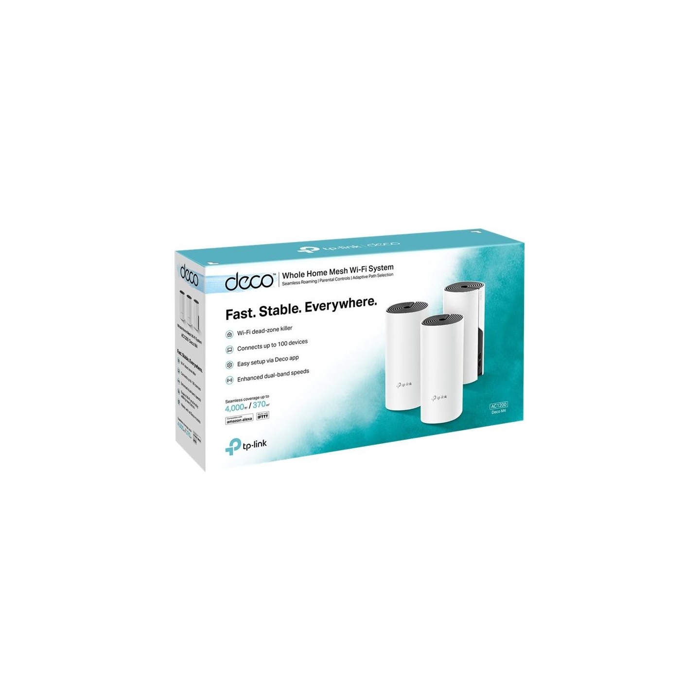 Tp-Link | Whole Home Mesh WiFi System | Deco M4 (3-Pack) | 802.11ac | 300+867 Mbit/s | 10/100/1000 Mbit/s | Ethernet LAN (RJ-45)