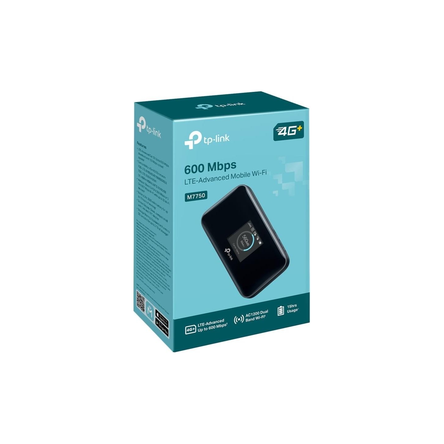 Tp-Link | 600 Mbps LTE-Advanced Mobile Wi-Fi | M7750 | 802.11ac | Mesh Support No | MU-MiMO No | 4G | Antenna type Internal