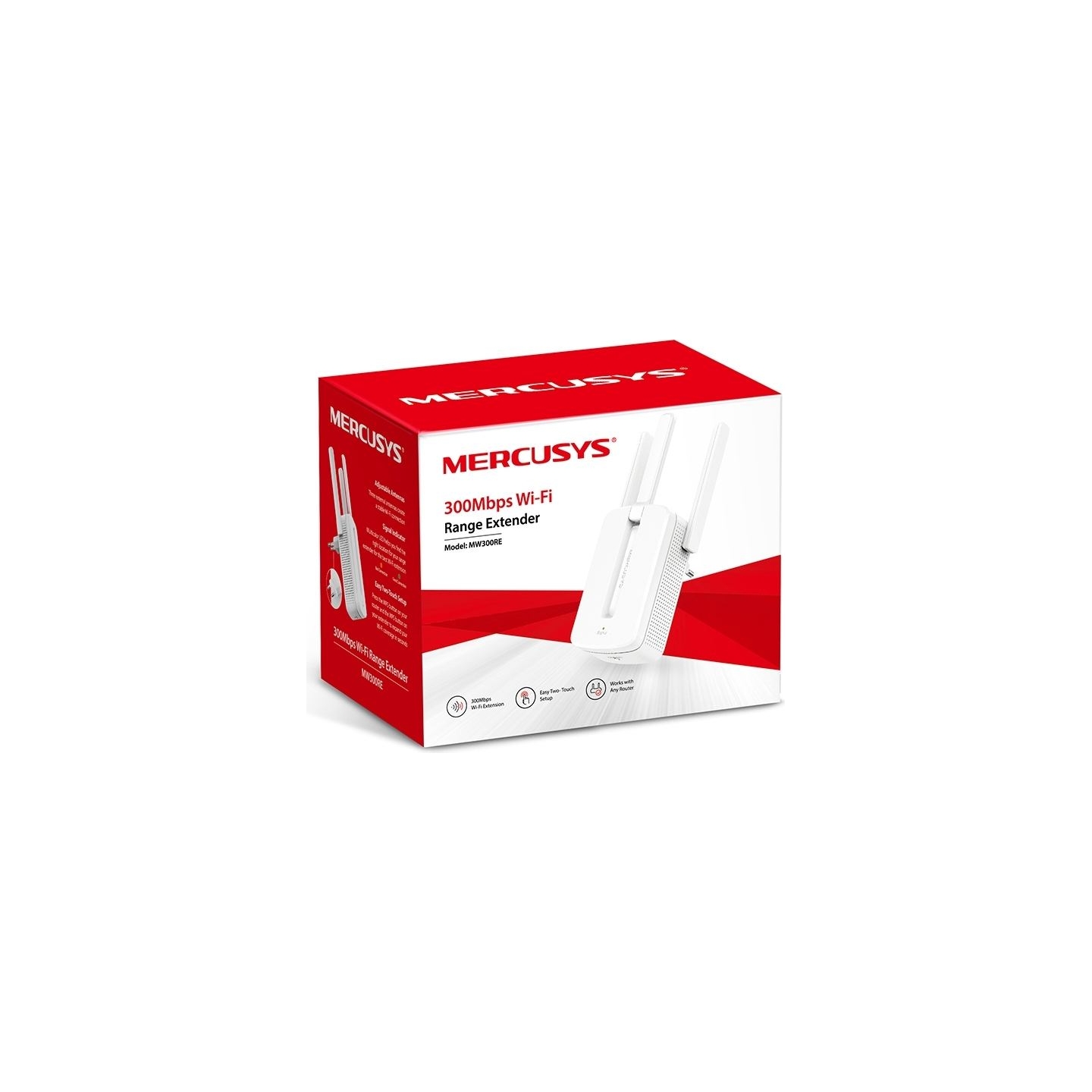 Mercusys | Wi-Fi Range Extender | MW300RE | 802.11n | 2.4GHz | 300 Mbit/s | no PoE | Antenna type 3xExternal