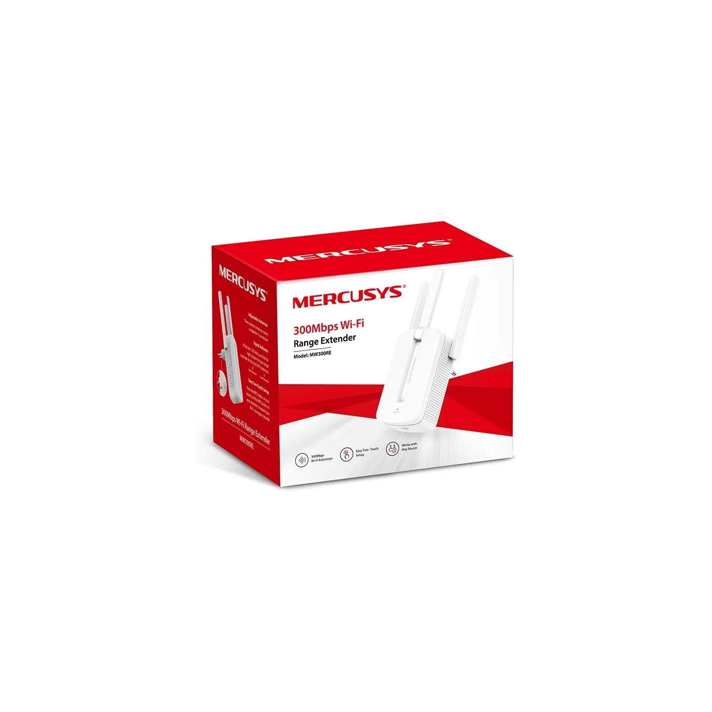 Mercusys | Wi-Fi Range Extender | MW300RE | 802.11n | 2.4GHz | 300 Mbit/s | no PoE | Antenna type 3xExternal