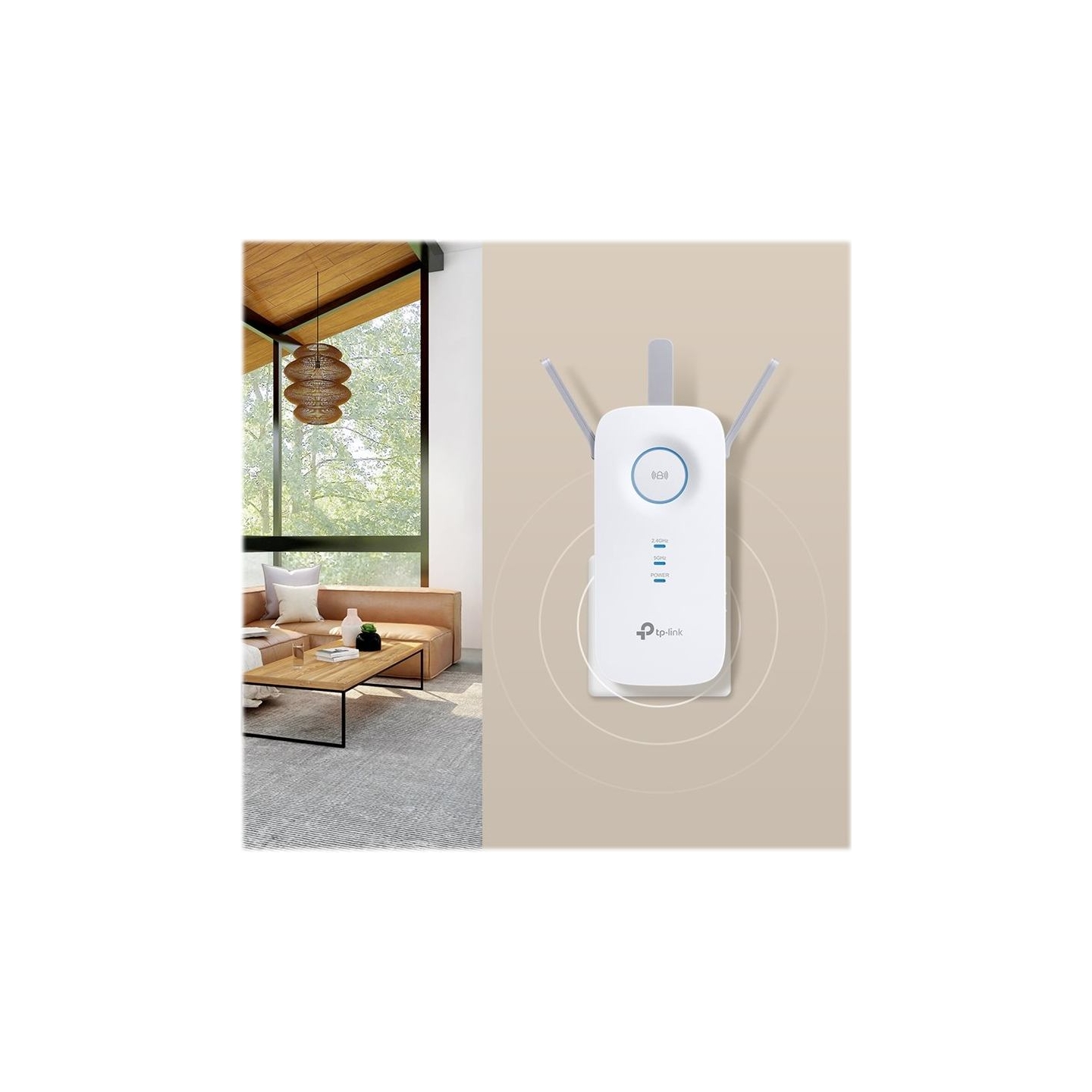 Tp-Link | AC1900 Wi-Fi Range Extender | RE550 | 802.11ac | 2GHz/5GHz | 600+1300 Mbit/s | 10/100/1000 Mbit/s | Ethernet LAN (RJ-4