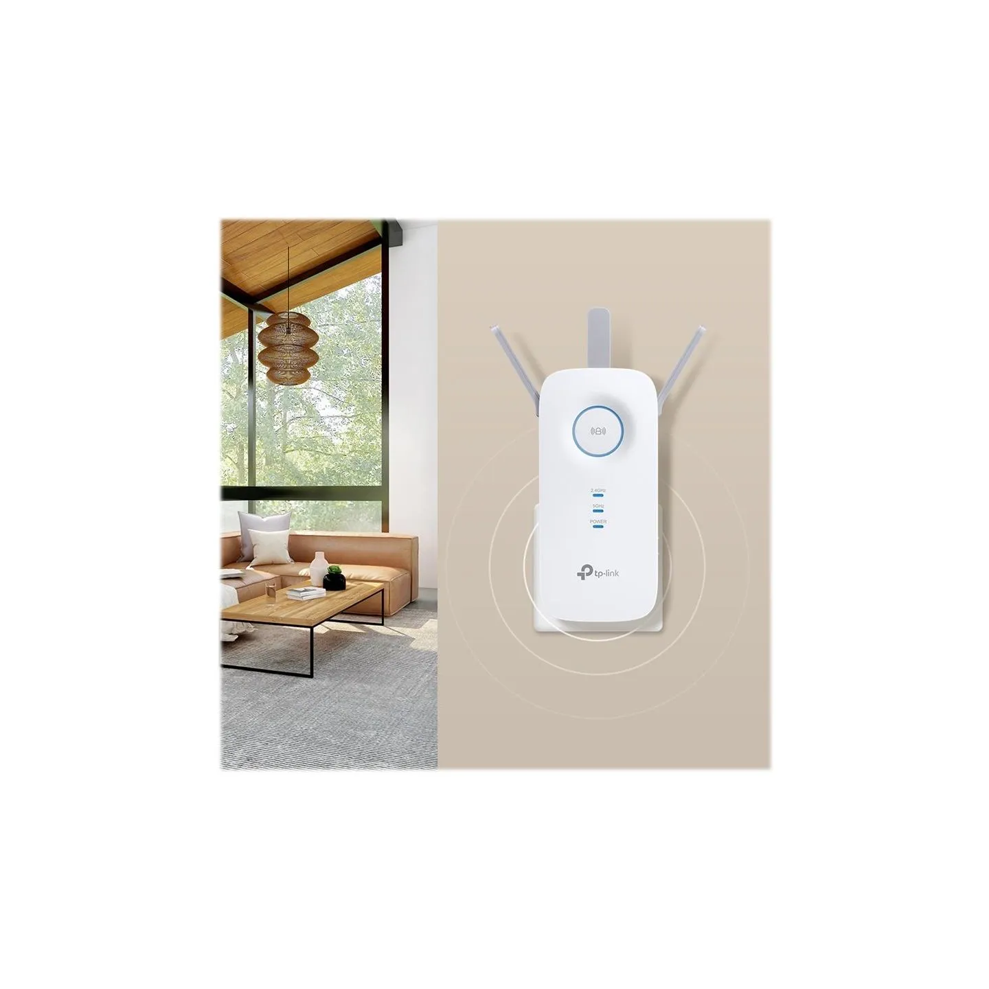 Tp-Link | AC1900 Wi-Fi Range Extender | RE550 | 802.11ac | 2GHz/5GHz | 600+1300 Mbit/s | 10/100/1000 Mbit/s | Ethernet LAN (RJ-4