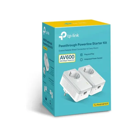 Tp-Link | Passthrough Powerline 600 Starter Kit | TL-PA4010P KIT | 10/100 Mbit/s | Ethernet LAN (RJ-45) ports 1 | Data transfer 