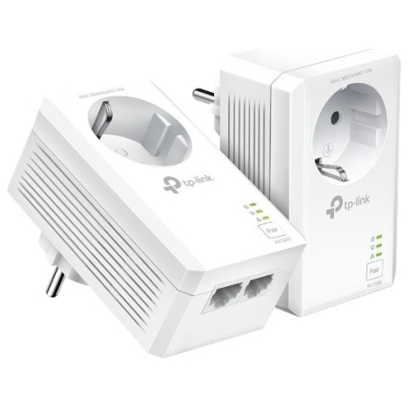 Tp-Link | AV1000 2-Port Gigabit Passthrough Powerline Starter Kit | TL-PA7027P KIT | 10/100/1000 Mbit/s | Ethernet LAN (RJ-45) p