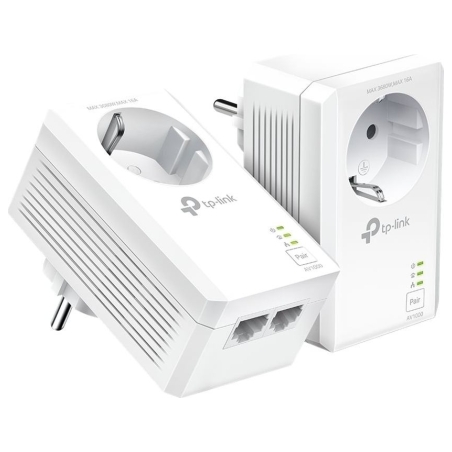 Tp-Link | AV1000 2-Port Gigabit Passthrough Powerline Starter Kit | TL-PA7027P KIT | 10/100/1000 Mbit/s | Ethernet LAN (RJ-45) p