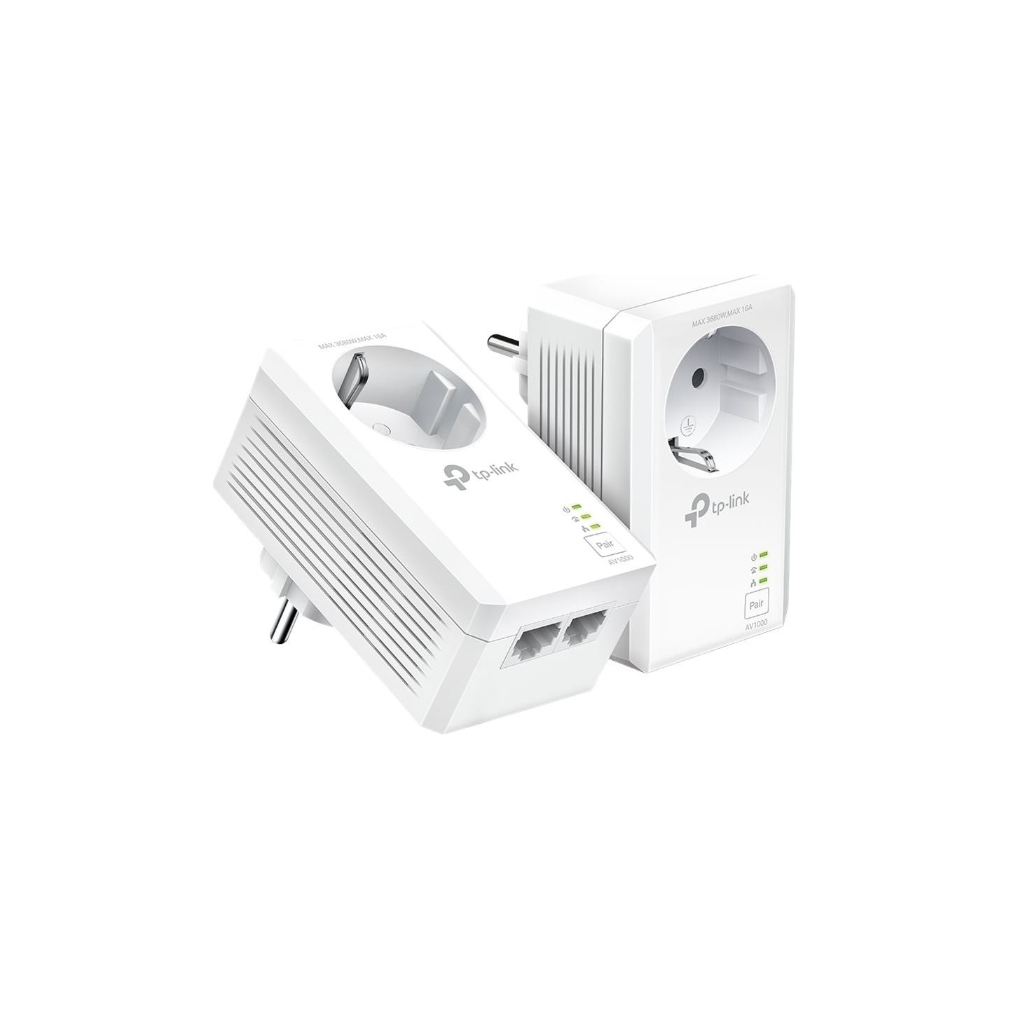 Tp-Link | AV1000 2-Port Gigabit Passthrough Powerline Starter Kit | TL-PA7027P KIT | 10/100/1000 Mbit/s | Ethernet LAN (RJ-45) p