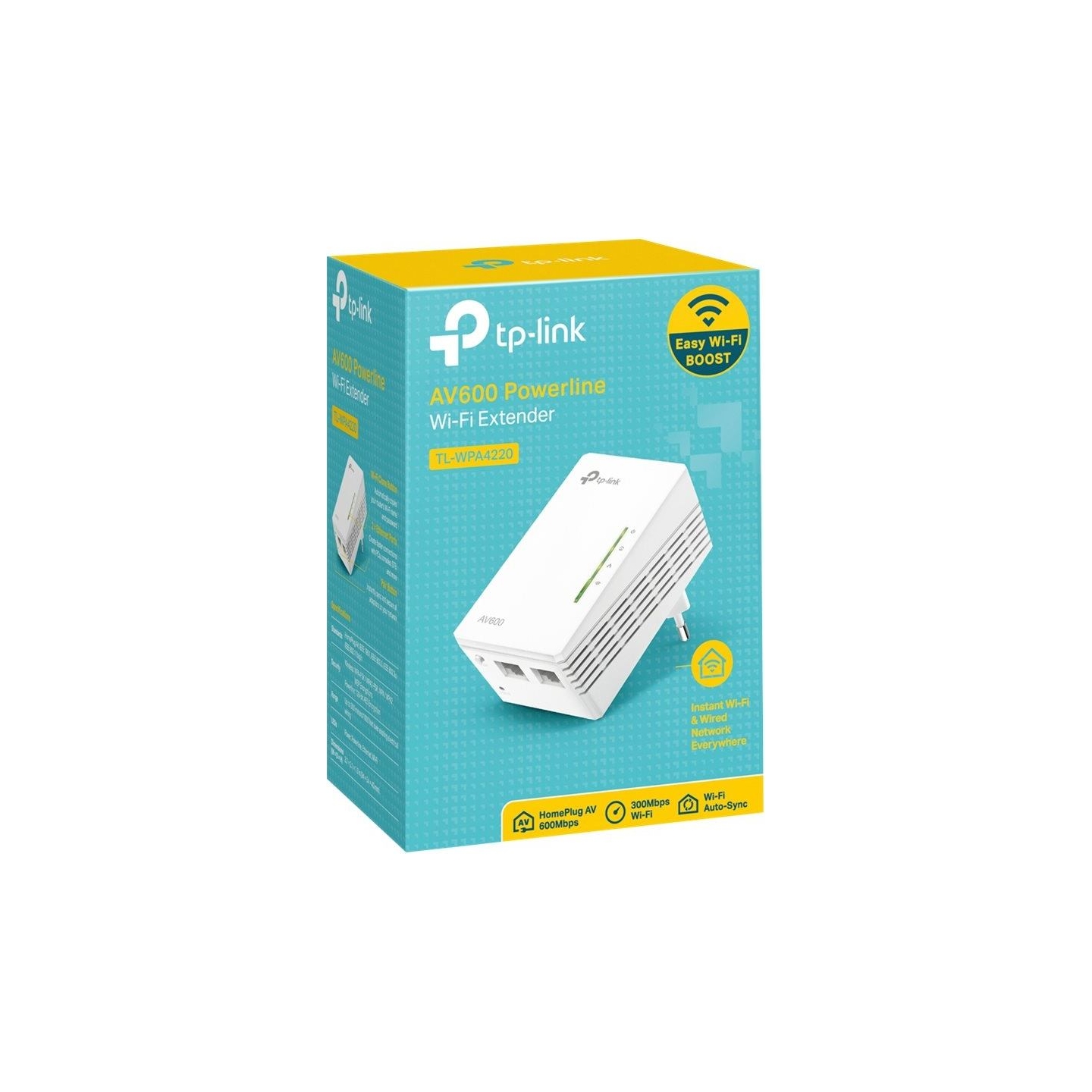 Tp-Link | AV600 Wi-Fi Powerline Extender | TL-WPA4220 | 10/100 Mbit/s | Ethernet LAN (RJ-45) ports 2 | 802.11n | Wi-Fi data rate