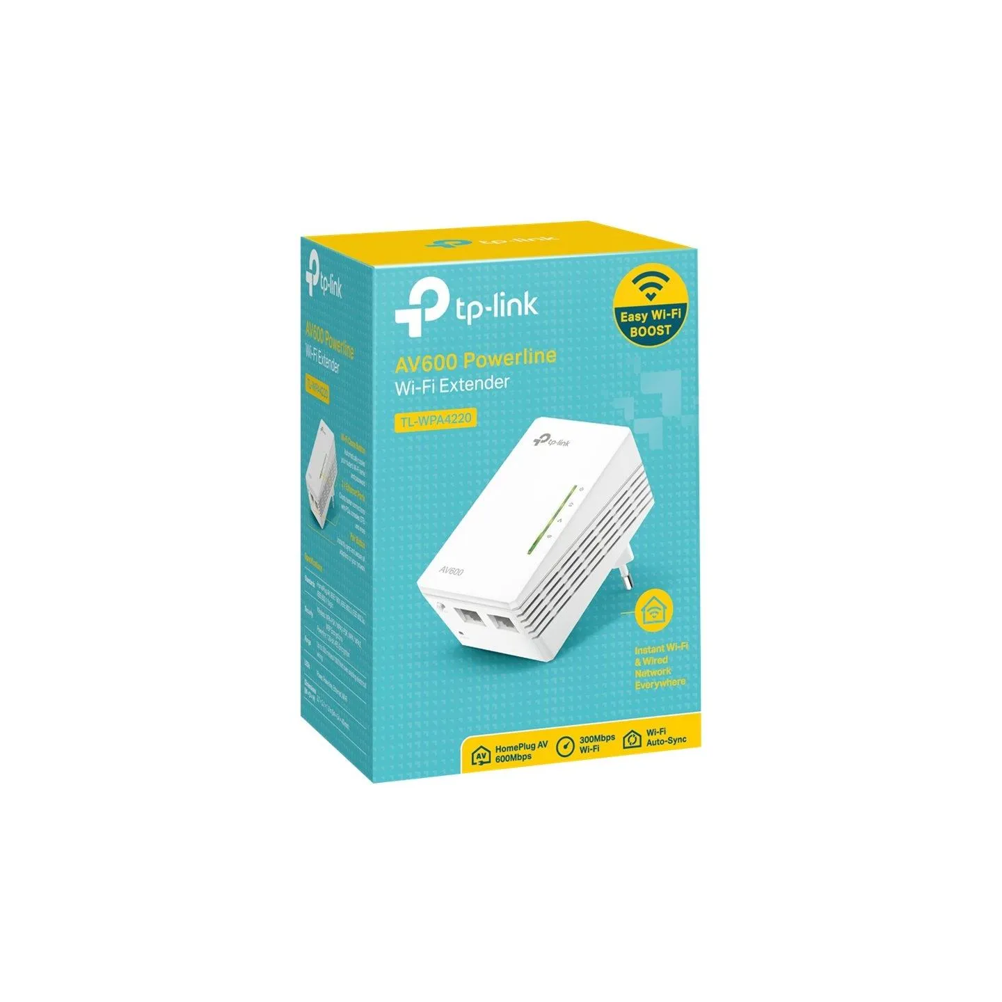 Tp-Link | AV600 Wi-Fi Powerline Extender | TL-WPA4220 | 10/100 Mbit/s | Ethernet LAN (RJ-45) ports 2 | 802.11n | Wi-Fi data rate