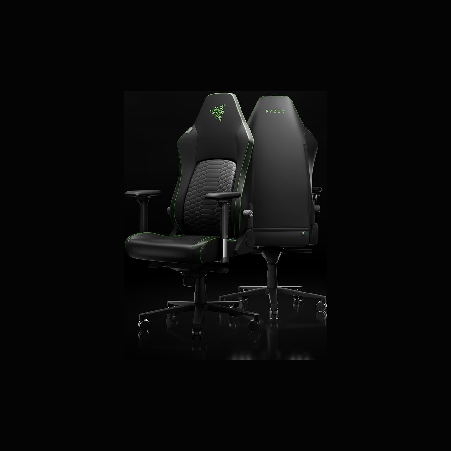 Razer Iskur V2 NewGen | Ergonomic Gaming Chair with Breathable Comfort | Black/Green
