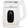 Adler Kettle with LED Display | AD 1305 | Electric | 2200 W | 1.7 L | Plastic | 360° rotational base | White/Gold