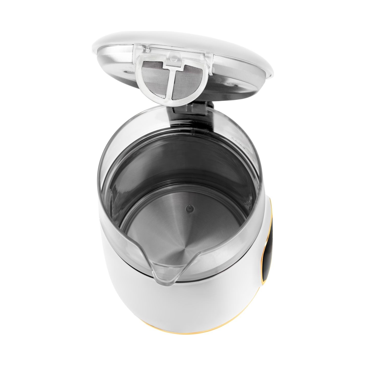 Adler Kettle with LED Display | AD 1305 | Electric | 2200 W | 1.7 L | Plastic | 360° rotational base | White/Gold