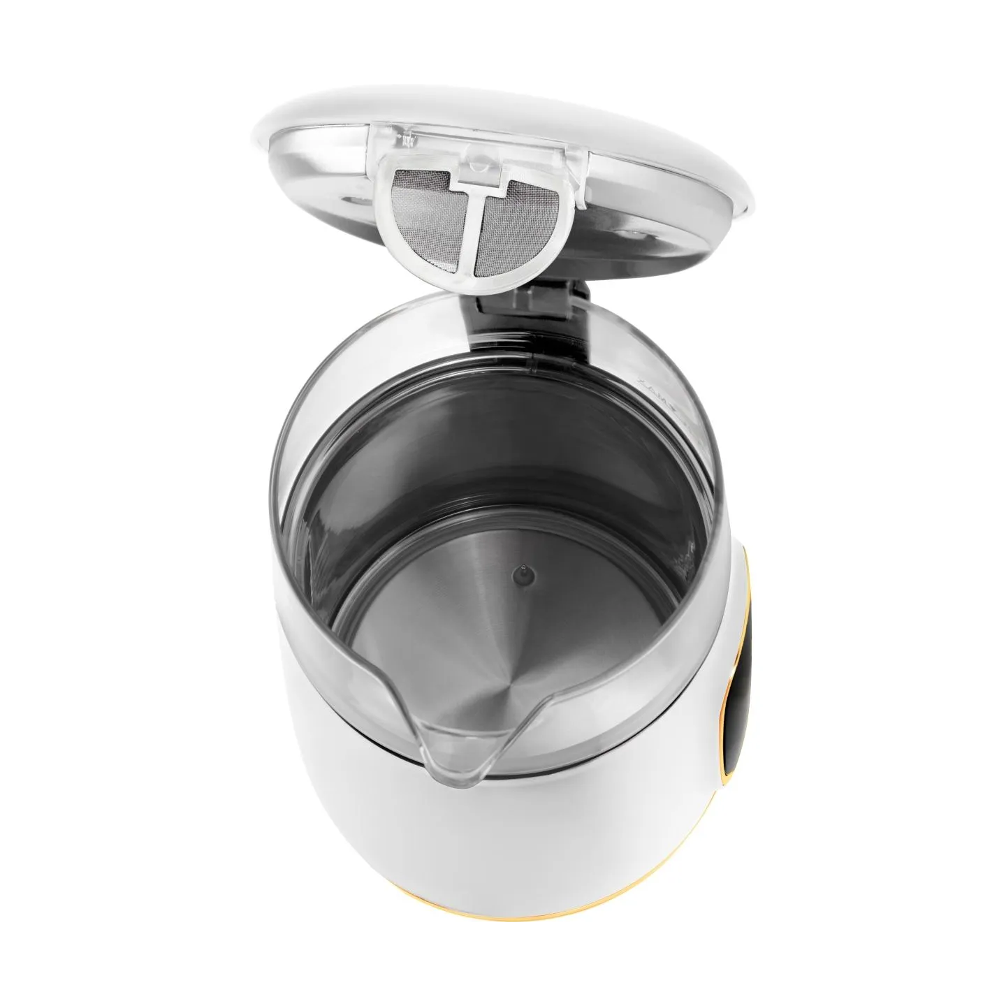 Adler Kettle with LED Display | AD 1305 | Electric | 2200 W | 1.7 L | Plastic | 360° rotational base | White/Gold