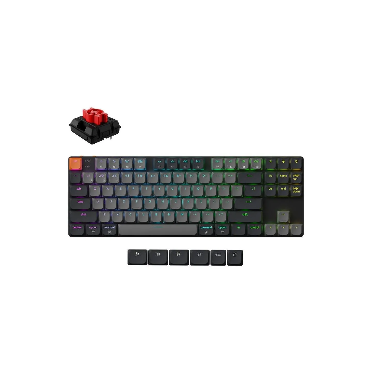 Keychron KEYBOARD WRL K1 RGB/BLACK K1X-B1 KEYCHRON