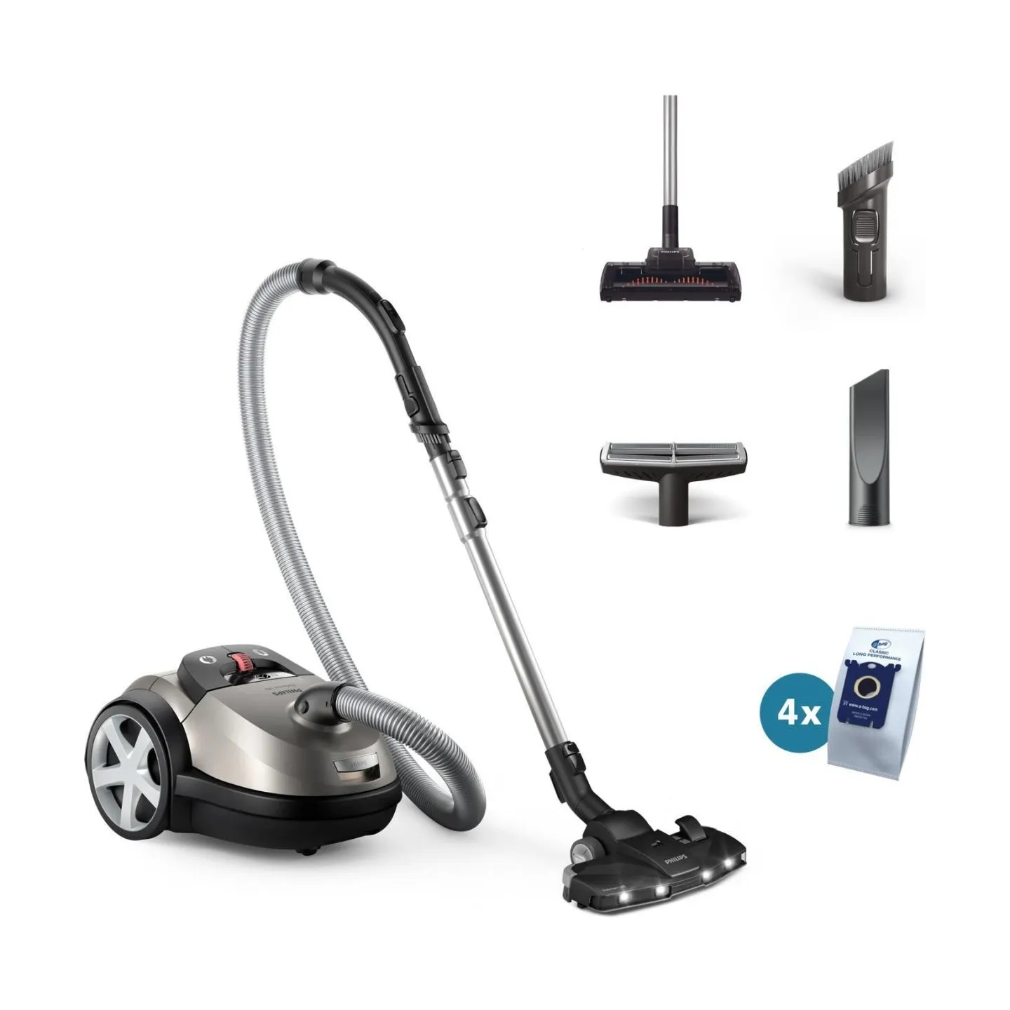 Philips Vacuum Cleaner|PHILIPS|Cordless|900 Watts|Capacity 4 l|Noise 75 dB|Black / Grey|Weight 5.3 kg|XD8152/12