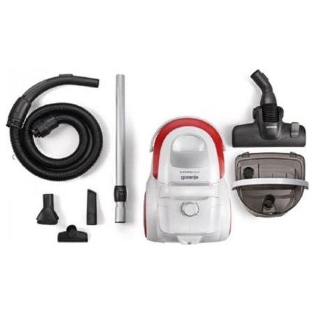 Gorenje | Vacuum cleaner | VCEB01GAWWF | With water filtration system | Wet suction | Power 800 W | Dust capacity 3 L | White/Re