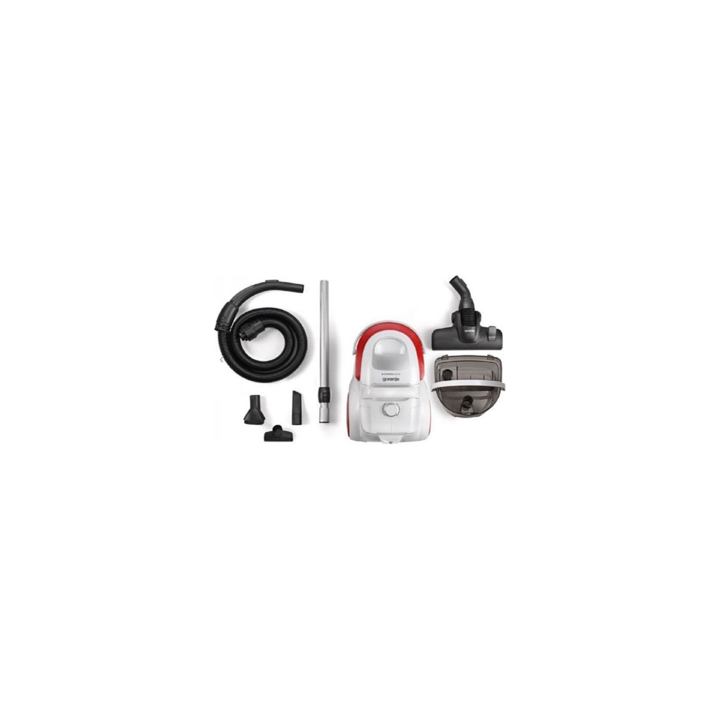 Gorenje | Vacuum cleaner | VCEB01GAWWF | With water filtration system | Wet suction | Power 800 W | Dust capacity 3 L | White/Re