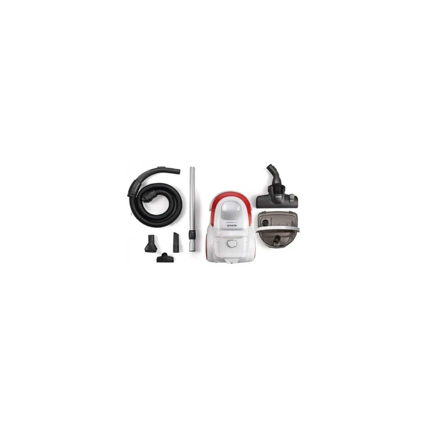 Gorenje | Vacuum cleaner | VCEB01GAWWF | With water filtration system | Wet suction | Power 800 W | Dust capacity 3 L | White/Re