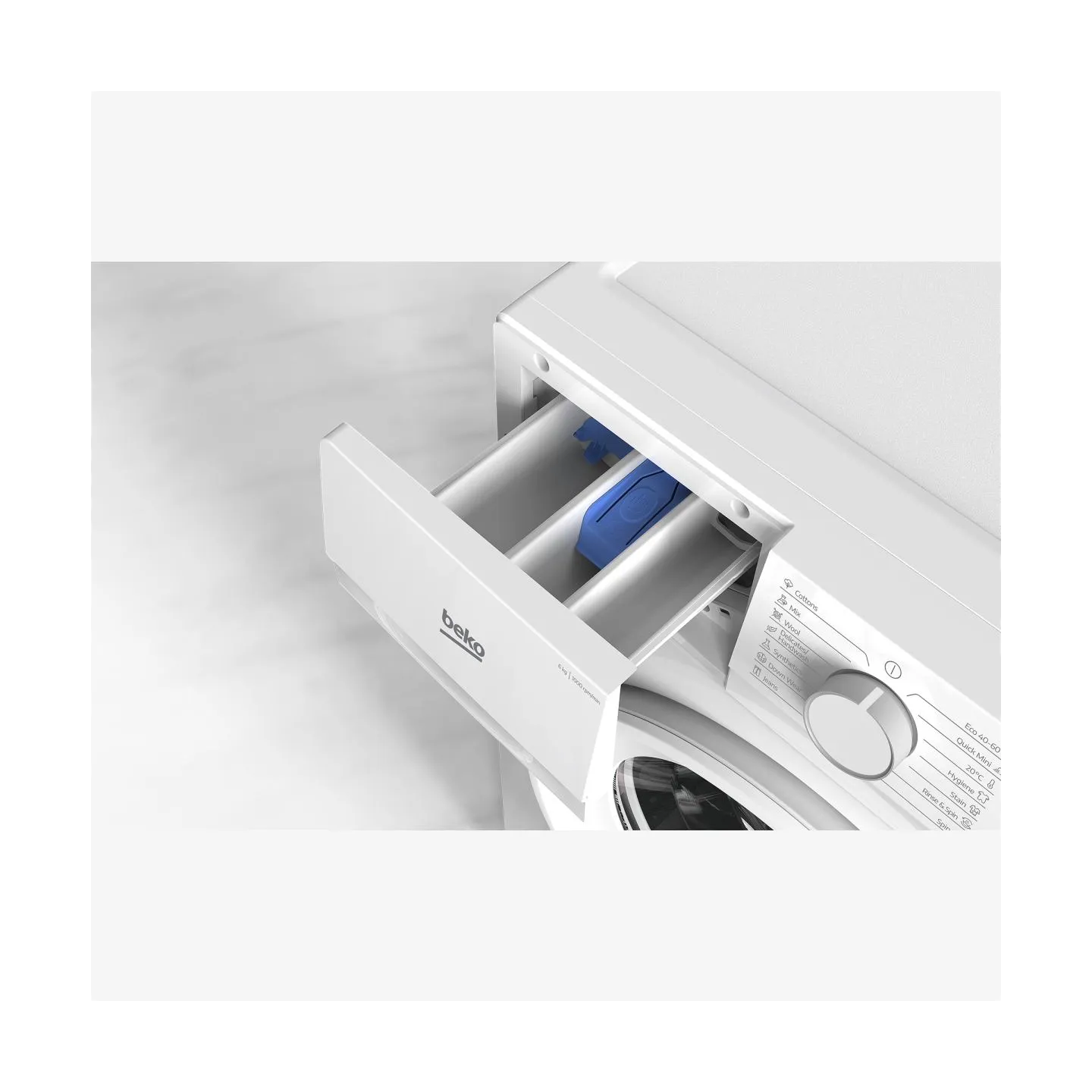 Beko Washing machine B1WFK2604WEE, 6 kg, Energy class D, 1000 rpm, Depth 45 cm / B1WFK2604WEE