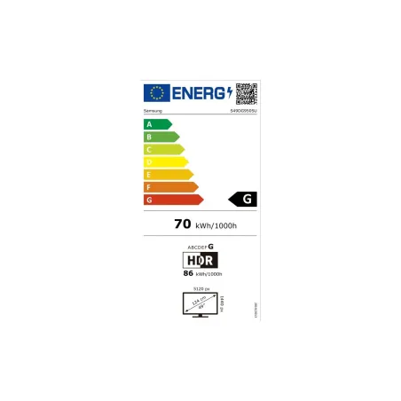 Samsung | LS49DG950SUXEN Odyssey G9 G95SD | 49 " | OLED | DQHD | 32:9 | 240 Hz | 5120 x 1440 pixels | 250 cd/m² | HDMI ports qua