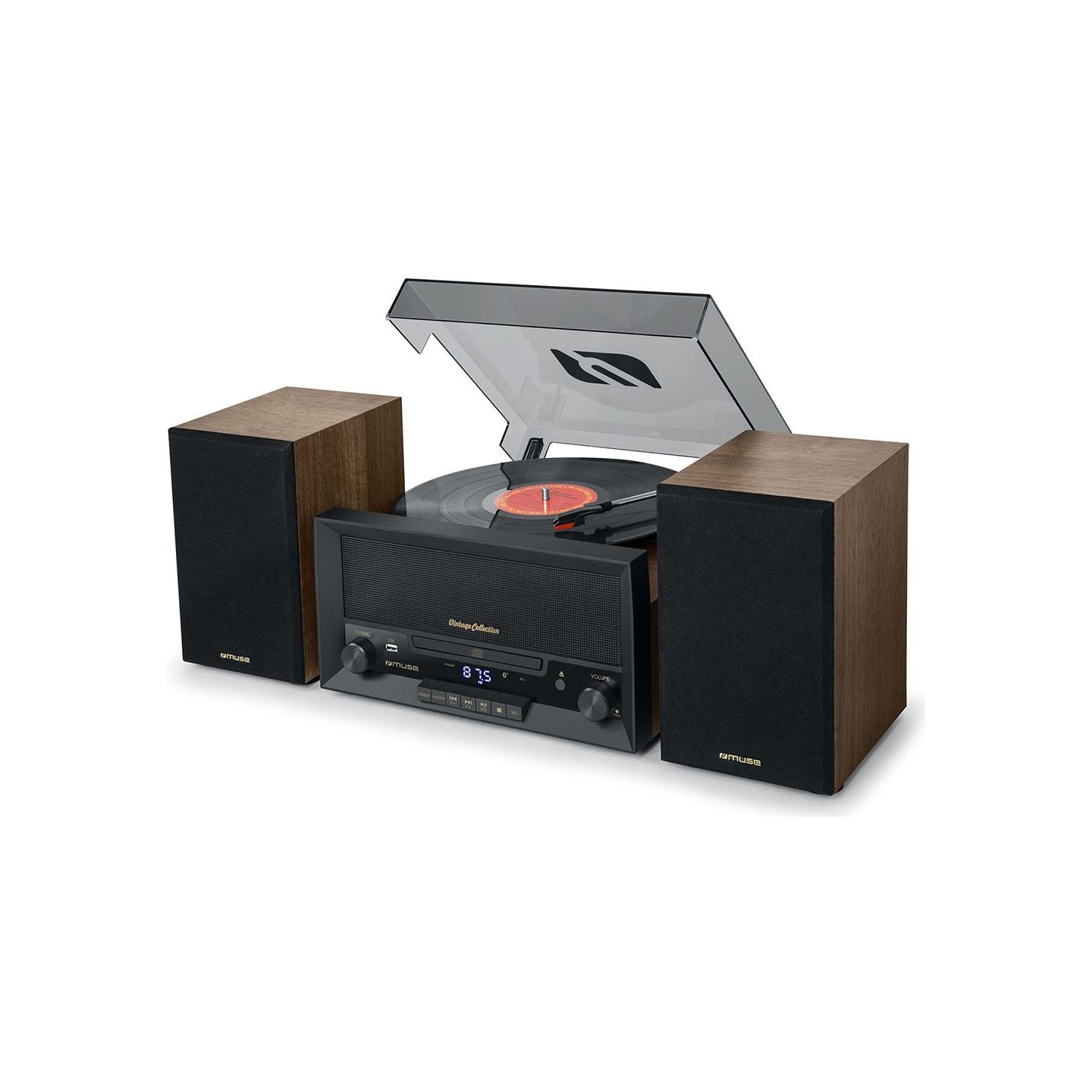 Muse | Turntable Micro System | MT-120MB | Drawer-type CD door | USB port | AUX in