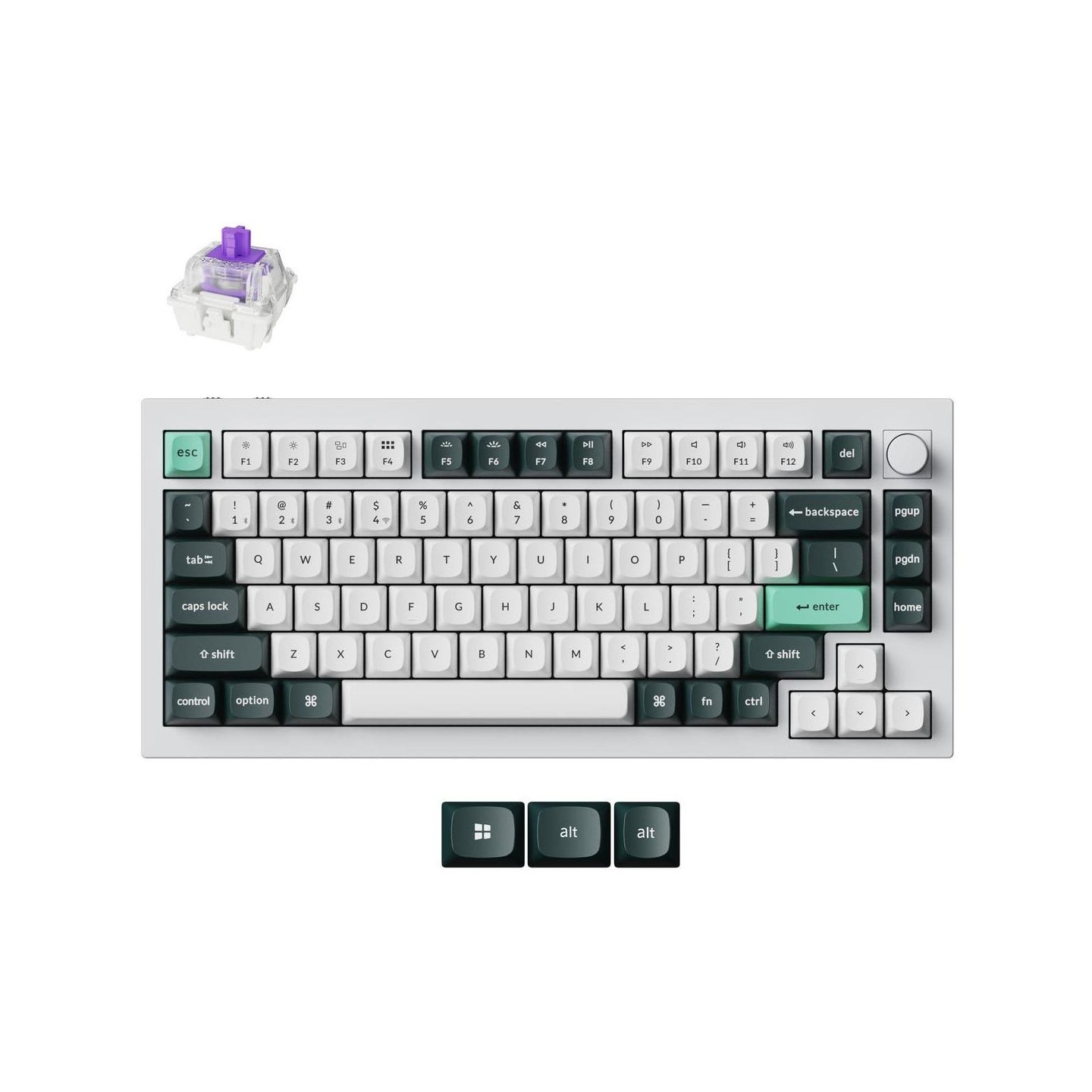 Keychron KEYBOARD WRL Q1 HE RGB/SHELL WHITE Q1H-P1 KEYCHRON