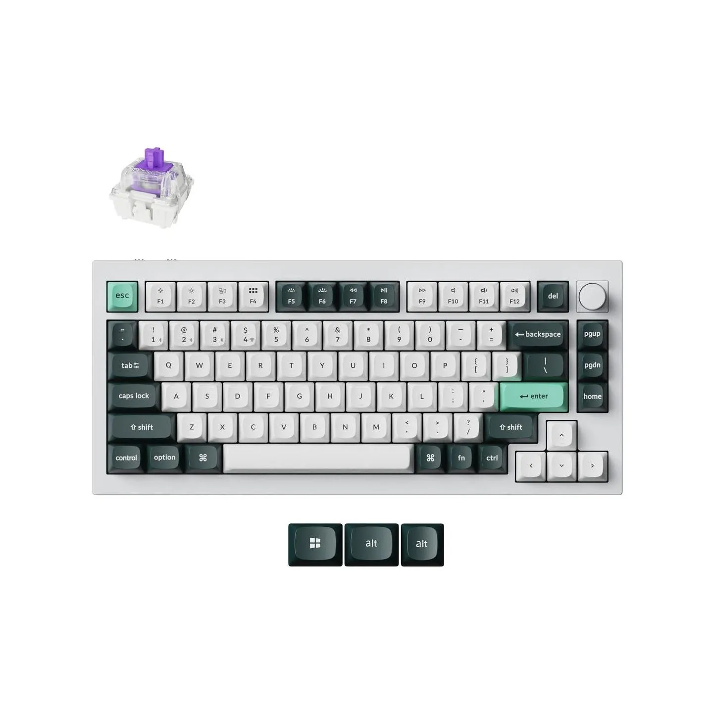 Keychron KEYBOARD WRL Q1 HE RGB/SHELL WHITE Q1H-P1 KEYCHRON