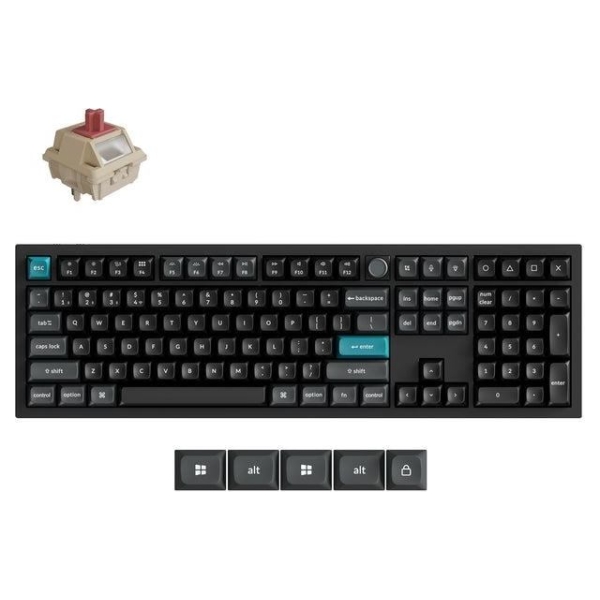 Keychron Q6 Ultra - US Layout - Silk POM Red - Black Wireless Keyboard / Q6U-M1