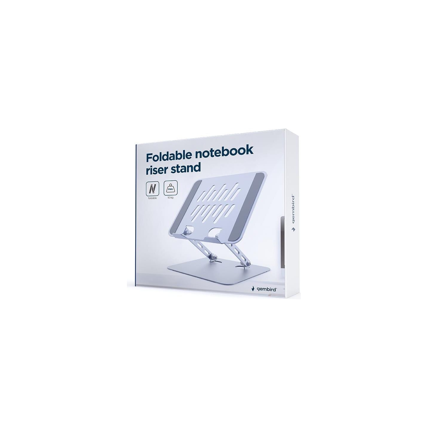 Gembird | Foldable Notebook Riser Stand | NBS-D1-04 | Fits up to size 11-15.6 " | Notebook Stand | Spacegrey