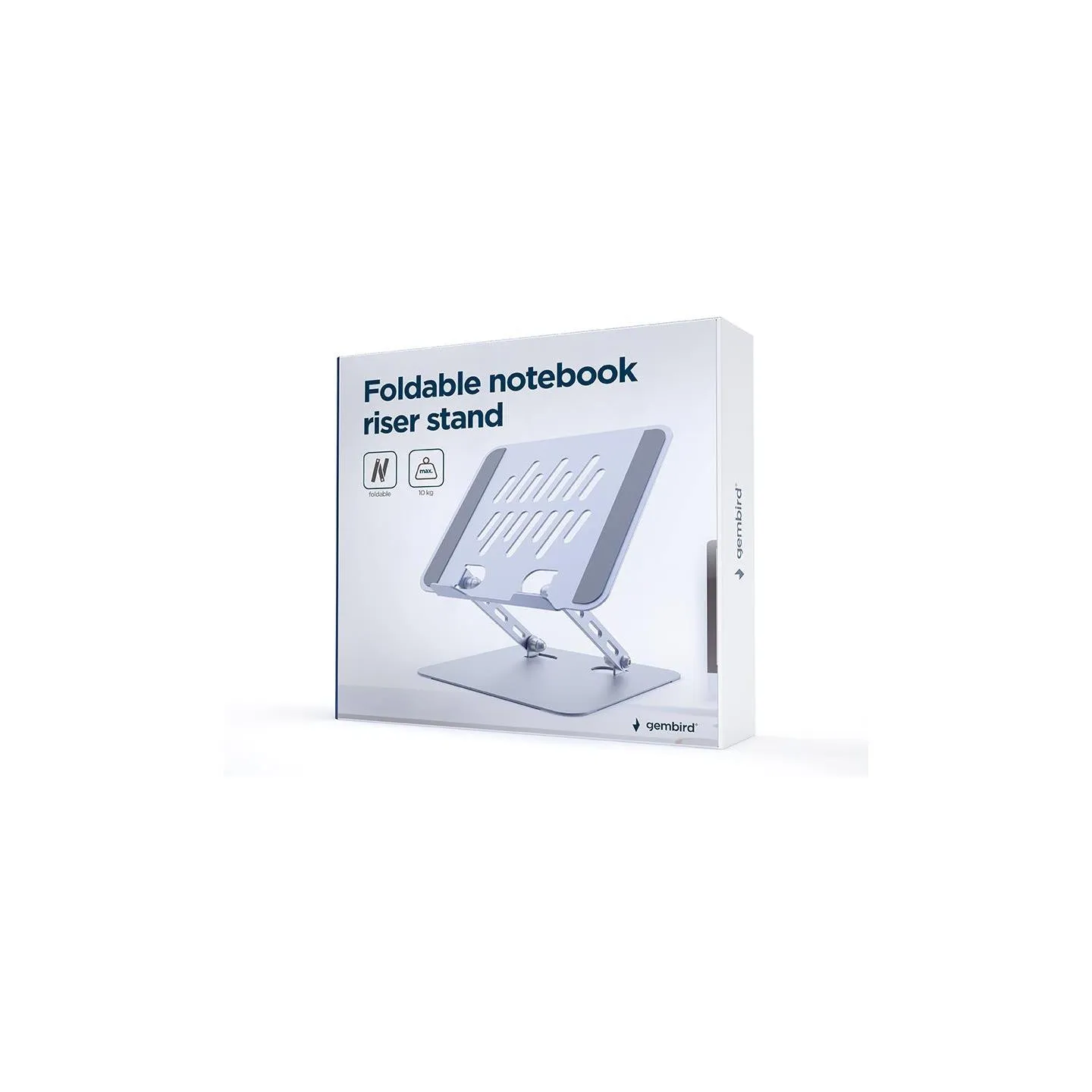 Gembird | Foldable Notebook Riser Stand | NBS-D1-04 | Fits up to size 11-15.6 " | Notebook Stand | Spacegrey