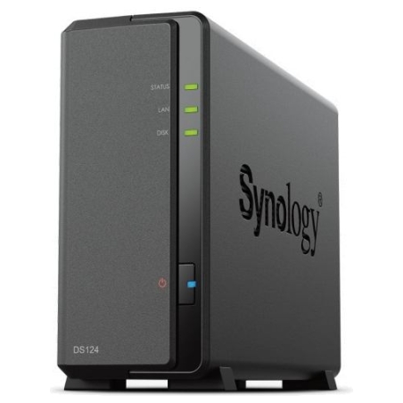 Synology | Tower NAS | DS124 | up to 1 HDD/SSD | Realtek | RTD1619B | Processor frequency 1.7 GHz | 1 GB | DDR4