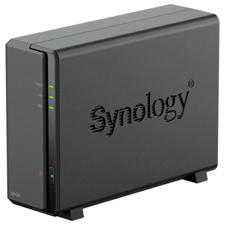 Synology | Tower NAS | DS124 | up to 1 HDD/SSD | Realtek | RTD1619B | Processor frequency 1.7 GHz | 1 GB | DDR4