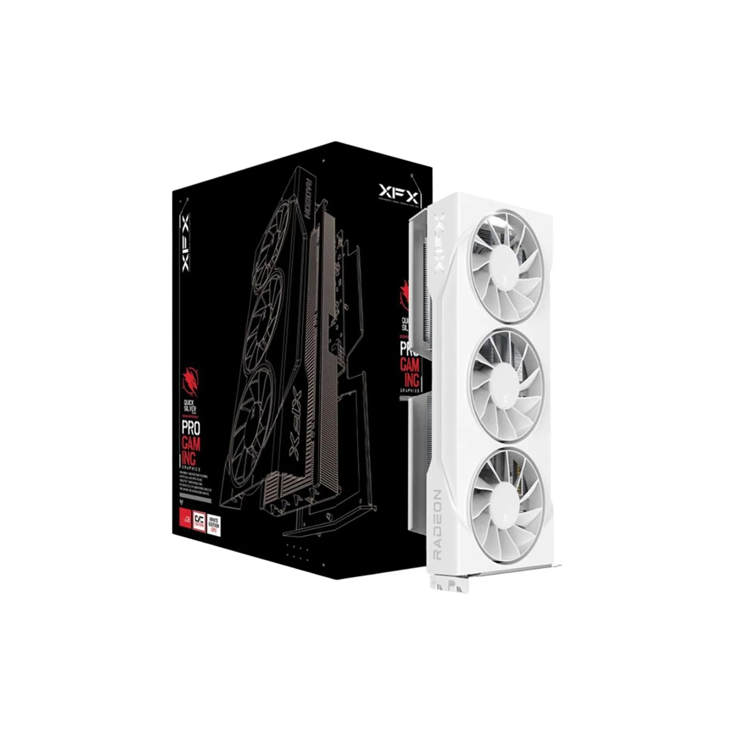 XFX Swift AMD Radeon RX 9060 XT OC White Triple Fan Gaming Edition 16GB GDDR6 128-bit HDMI 2x DP