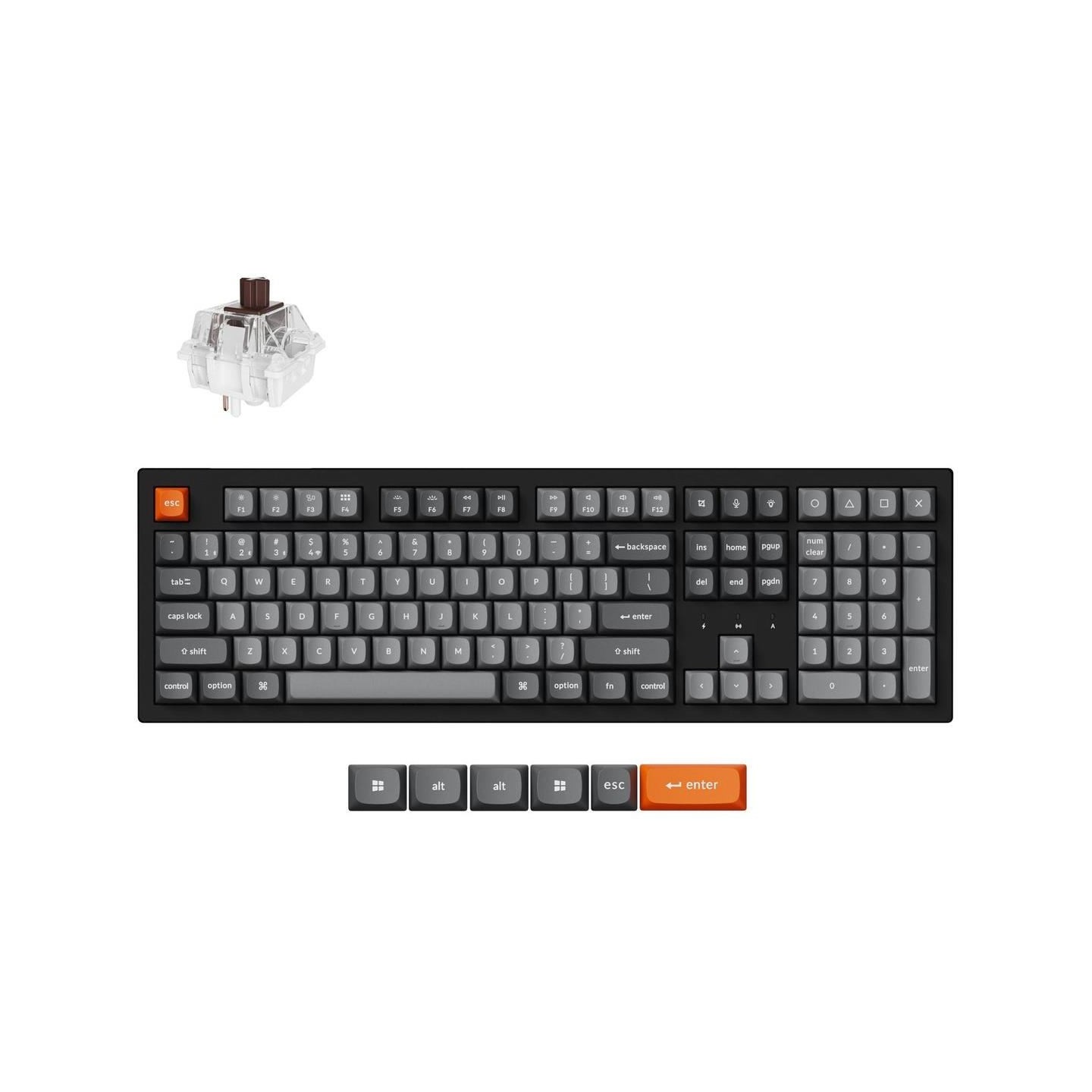 Keychron K10 Max RGB - US Layout - Hot-Swappable Super Brown Wireless Keyboard / K10M-H3