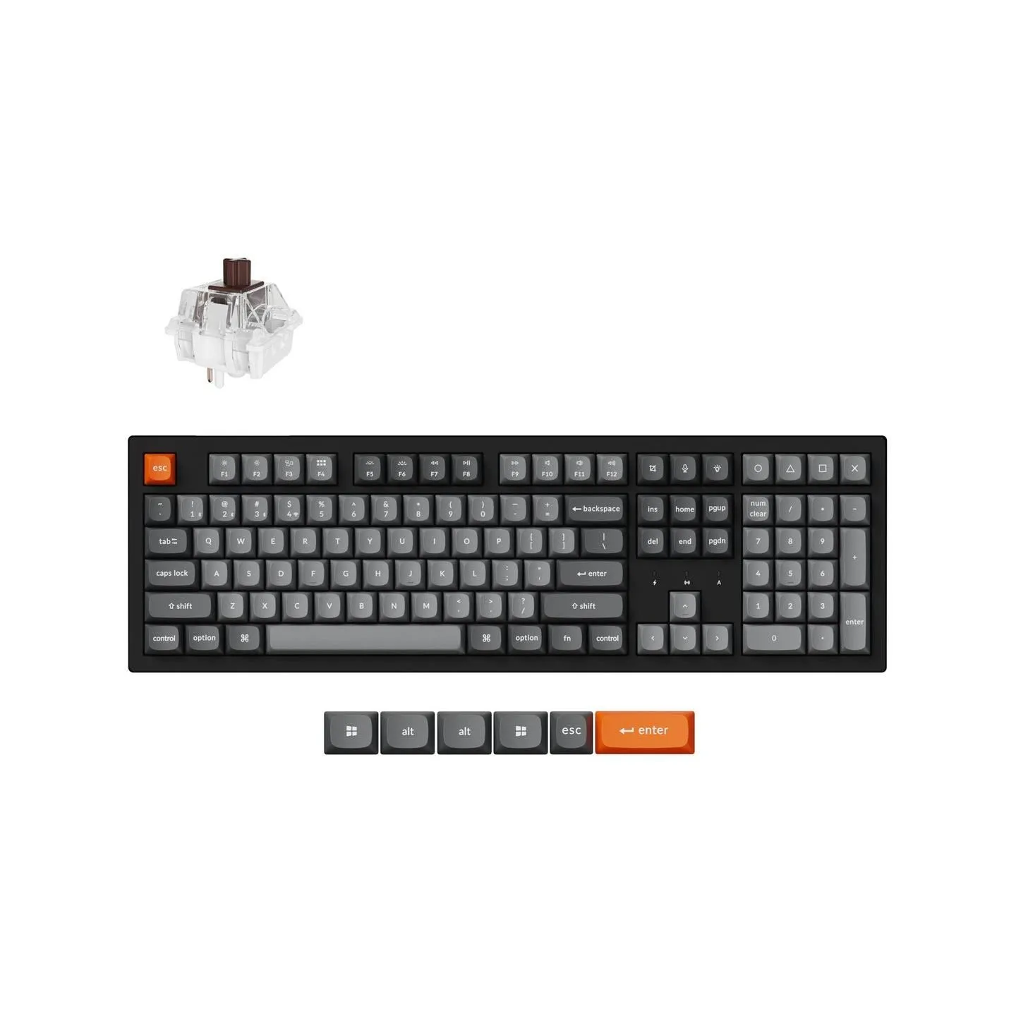 Keychron KEYBOARD WRL K10 MAX RGB/BLACK K10M-H3 KEYCHRON