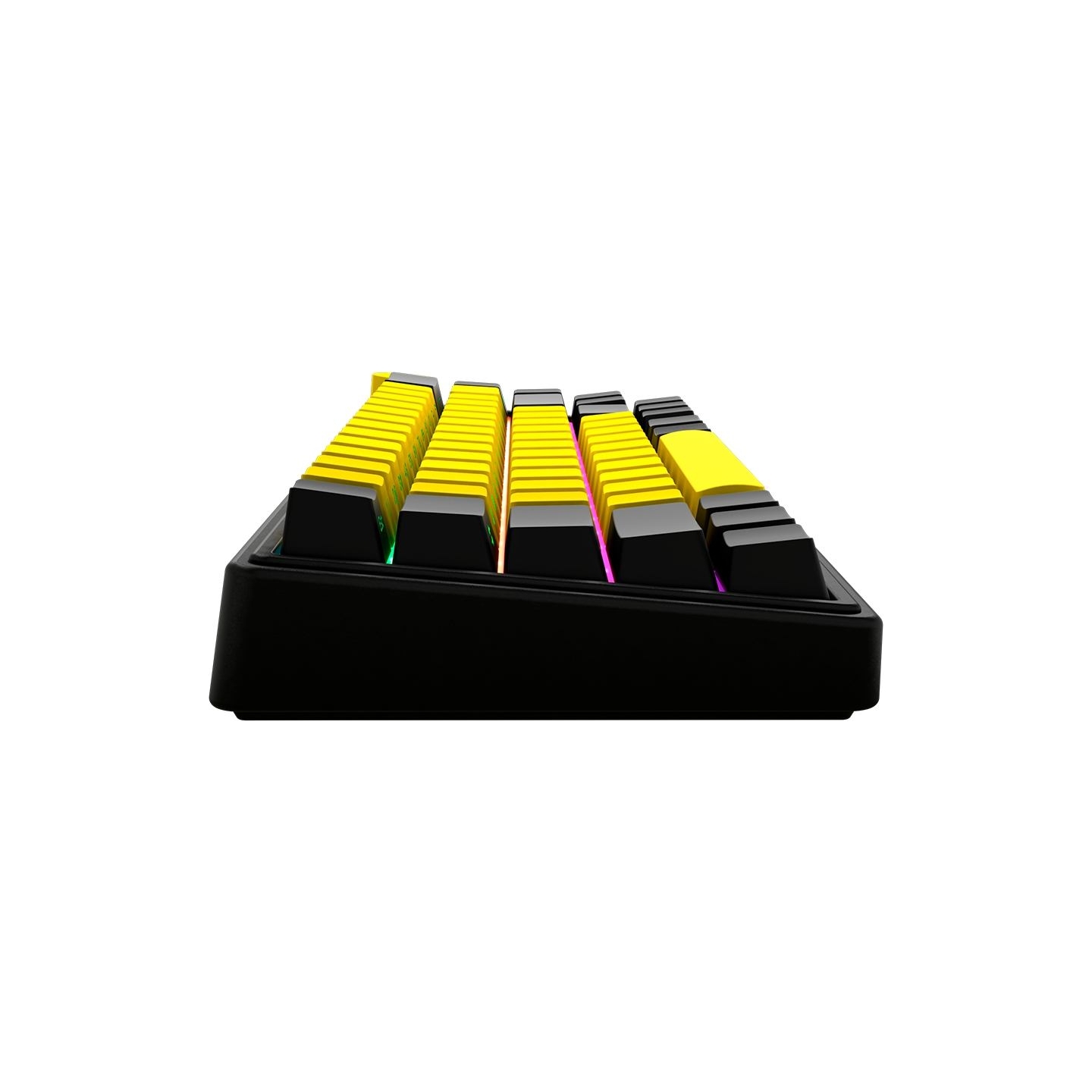 Lorgar KBP70MW, Wireless 65% Mechanical Gaming Keyboard Pro, Black/yellow, EN layout