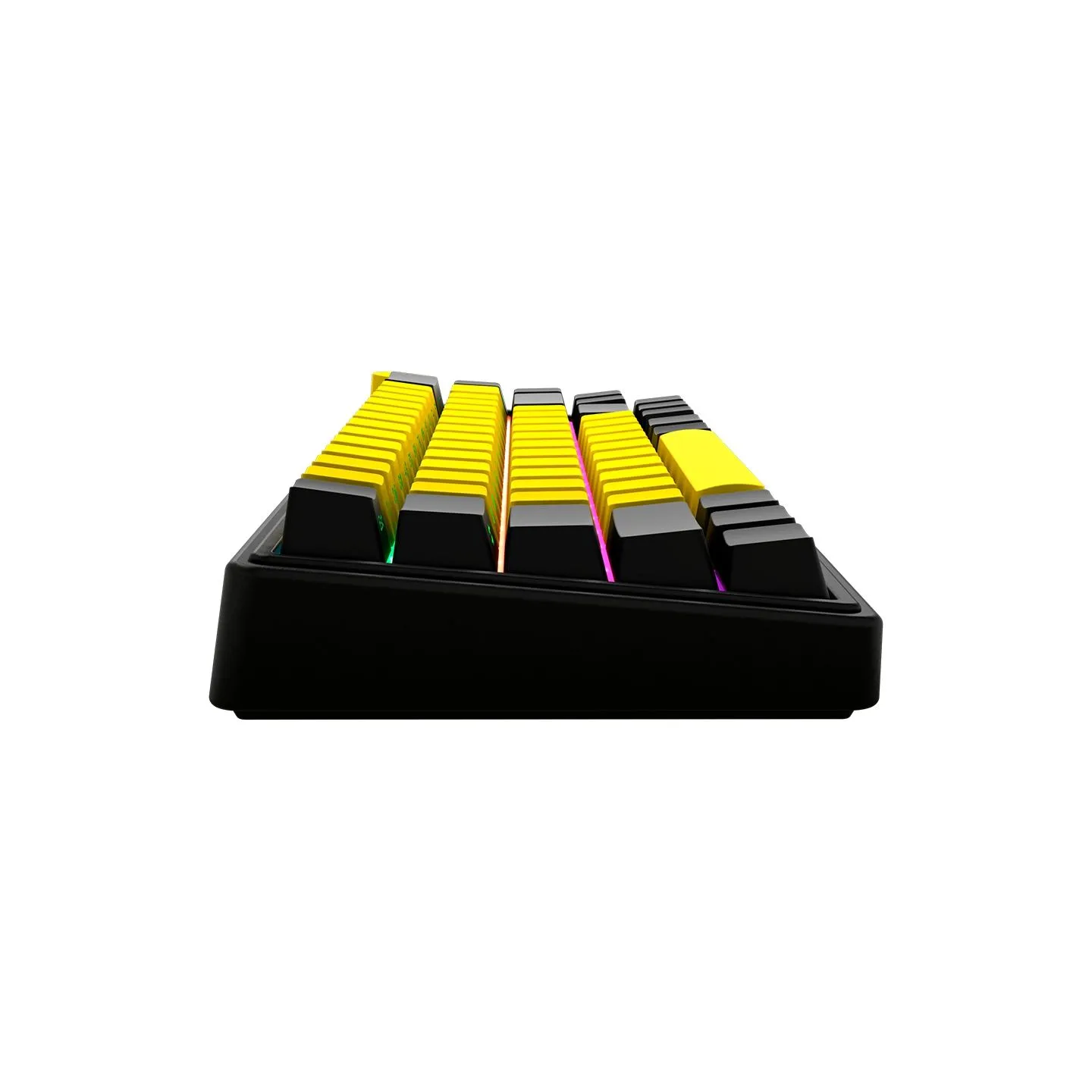 Lorgar KBP70MW, Wireless 65% Mechanical Gaming Keyboard Pro, Black/yellow, EN layout