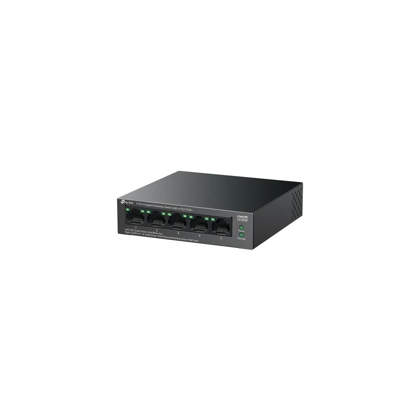 Tp-Link | 5-Port Gigabit Desktop Switch with  4-Port PoE+ | LS105GP | Unmanaged | Desktop