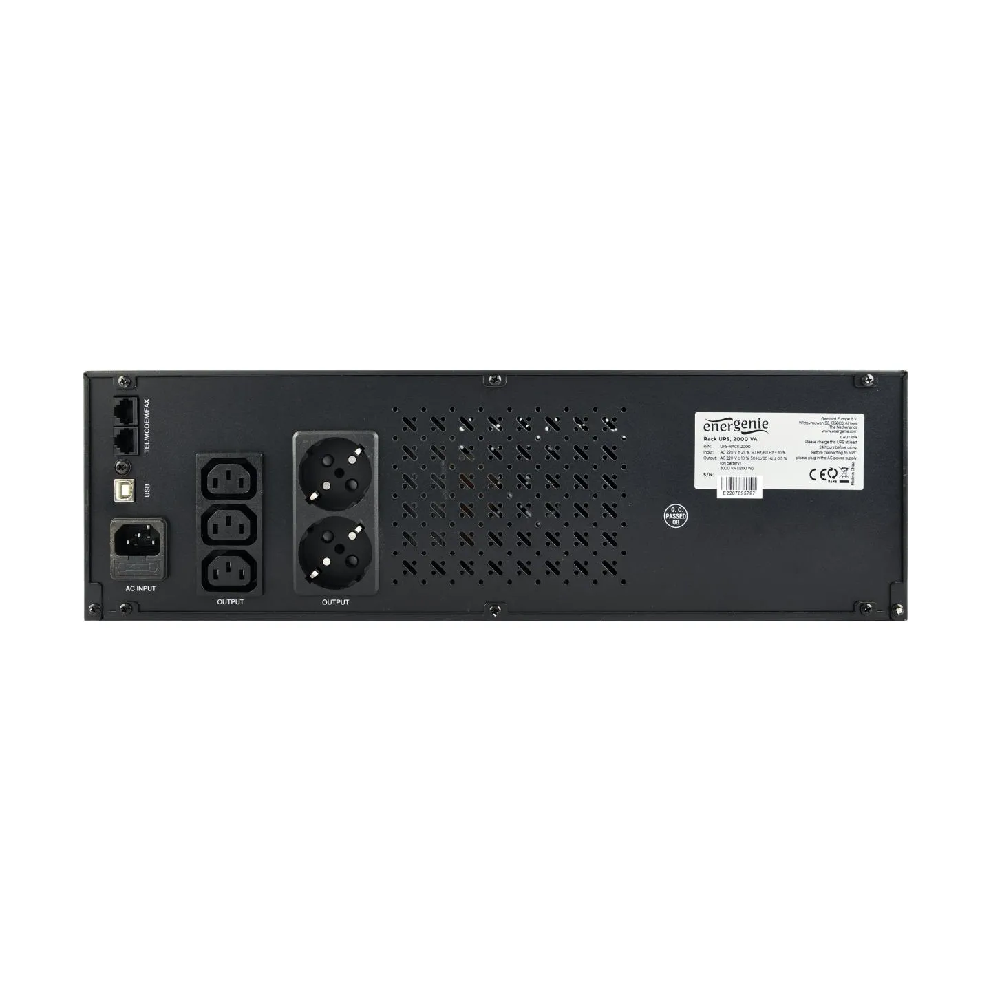 Energenie | Rack 2000VA UPS | UPS-RACK-2000 | 2000 VA | 1200 W