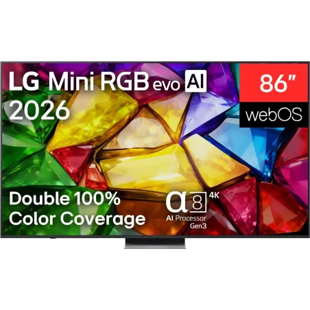 LG 4K evo AI Mini RGB TV | 86MRGB87B3B | 86 | Smart TV | webOS | UHD | Black