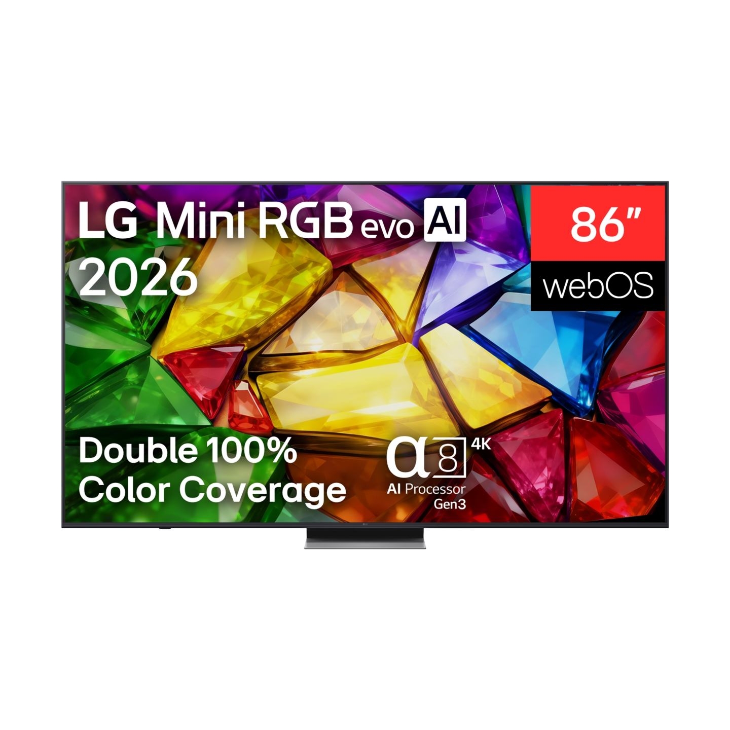 LG 4K evo AI Mini RGB TV | 86MRGB87B3B | 86 | Smart TV | webOS | UHD | Black