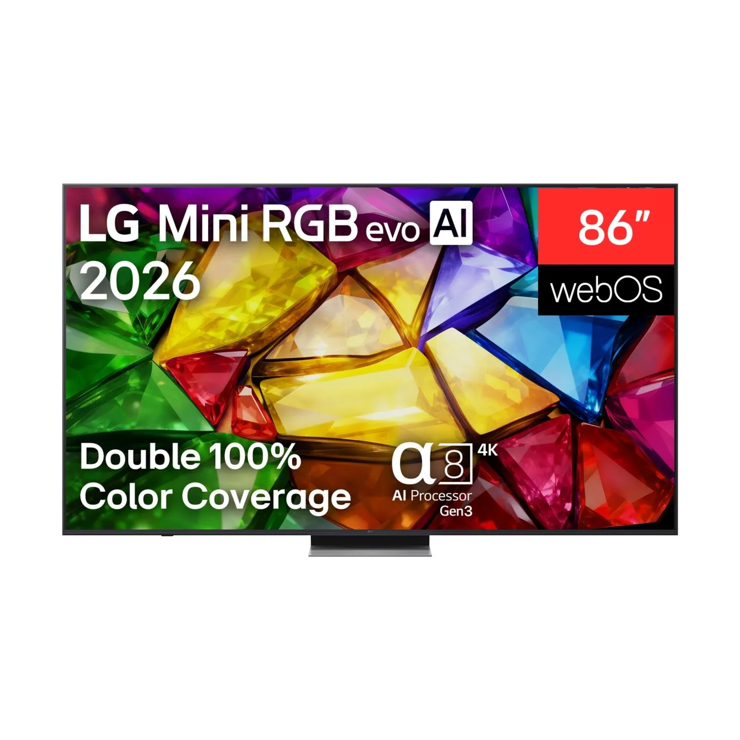 LG 4K evo AI Mini RGB TV | 86MRGB87B3B | 86 | Smart TV | webOS | UHD | Black