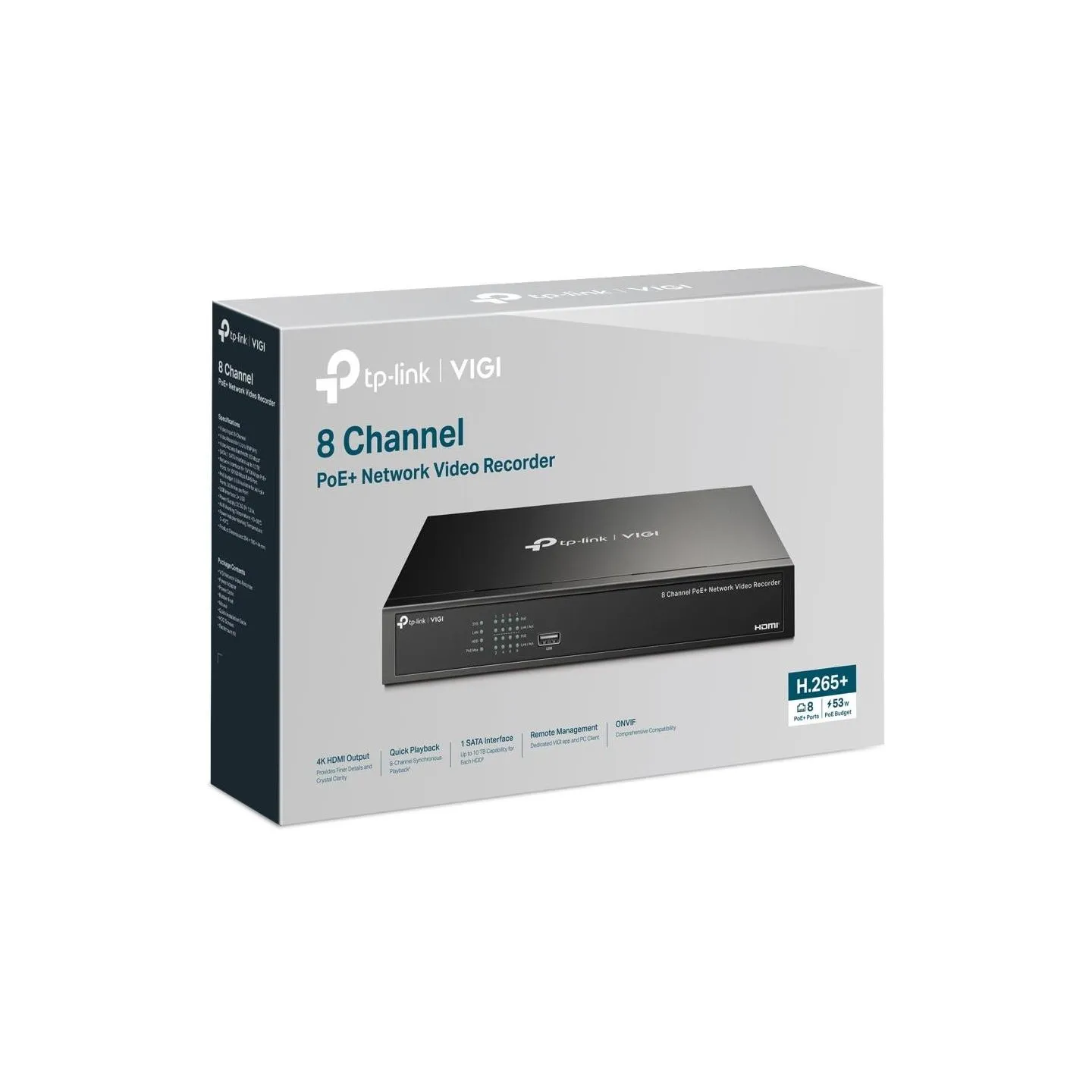 Tp-Link NET VIDEO RECORDER 8CH POE+/VIGI NVR1008H-8P TP-LINK