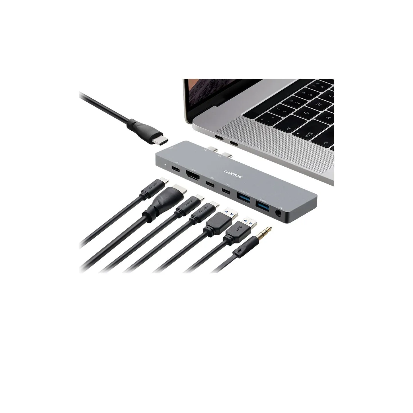 Canyon hub DS-8 8in1 Thunderbolt 4k Space Grey