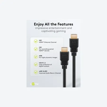 Goobay 80105 Soft HDMI High-Speed Cable with Ethernet | Soft | 5 m