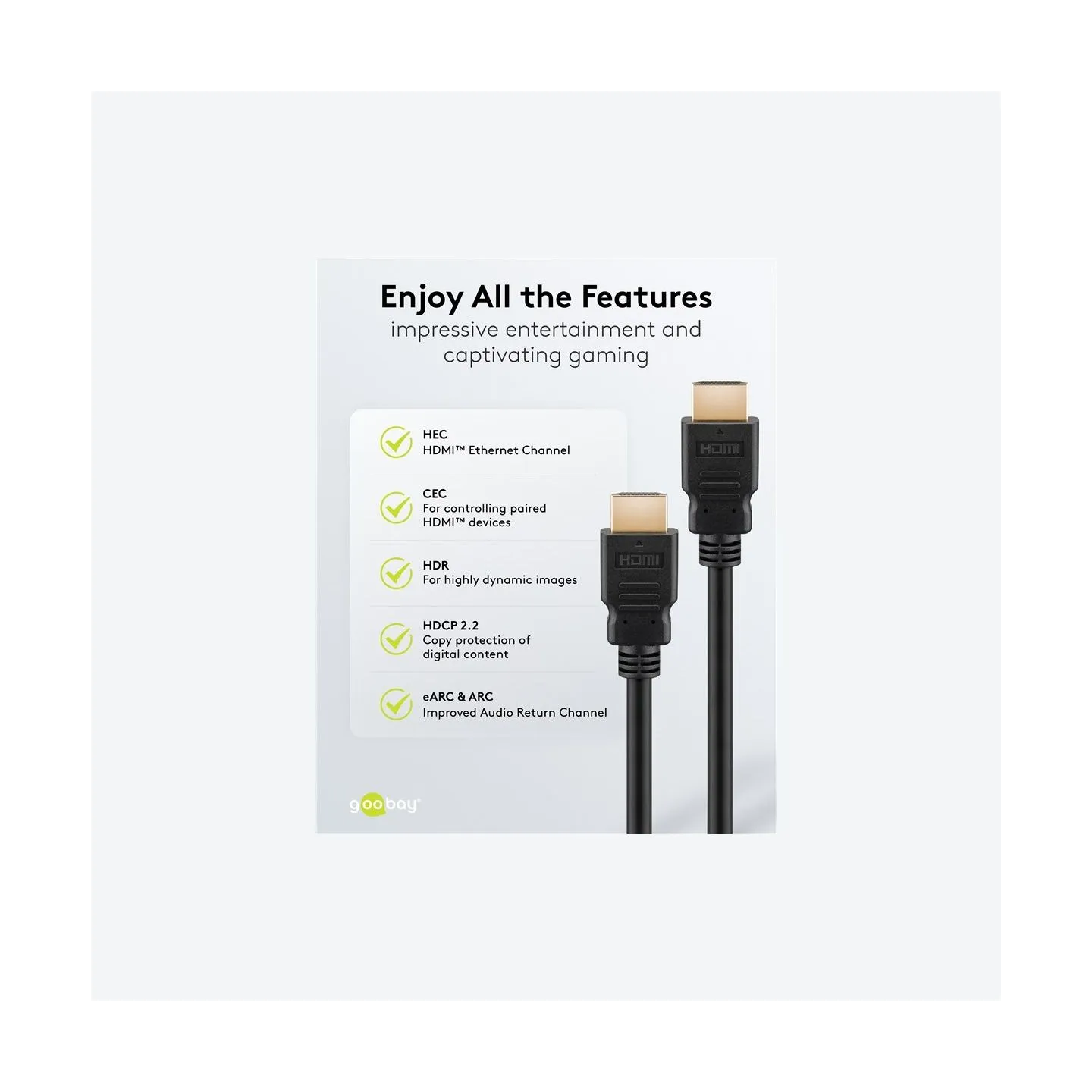 Goobay 80105 Soft HDMI High-Speed Cable with Ethernet | Soft | 5 m